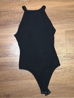Black waffle Bodysuit